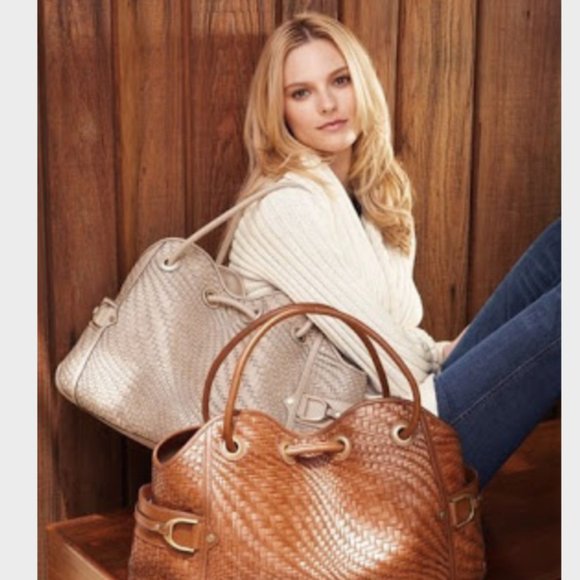 Cole Haan Handbag Genevieve Denney Woven Metallic - Picture 3 of 12